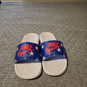Nike Slides - Red, White, And Blue